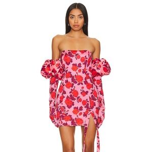 For Love and Lemons Huda Mini Dress in Pink xl